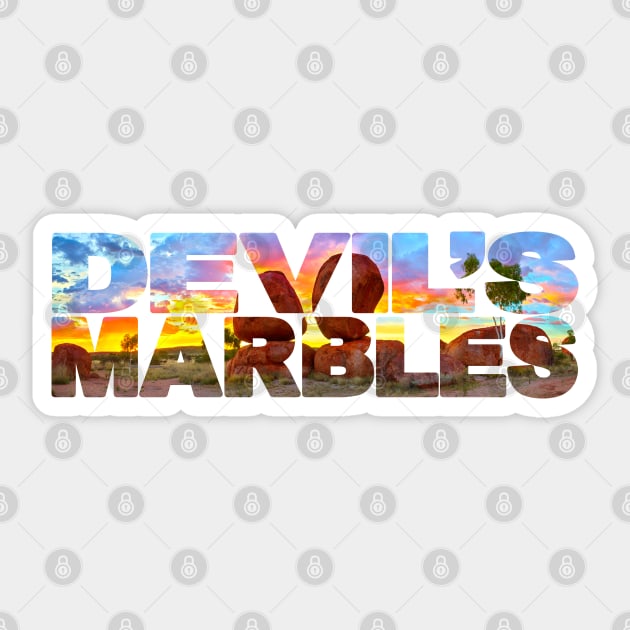 DEVIL'S MARBLES - Northern Territory Australia Sticker by TouristMerch